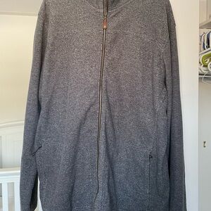 Men's Gray Full-Zip Sweater